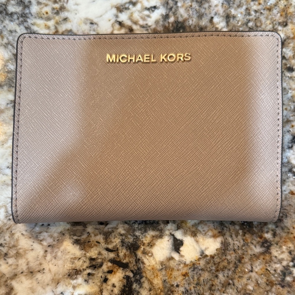 Michael Kors Taupe Leather Wallet